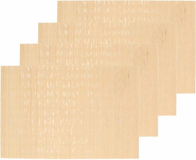 Secret de Gourmet Tafel placemat - Set van 12x stuks - naturel bamboe - 45 x 30 cm - Tafel onderleggers