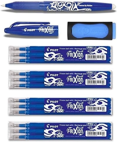 Navulvullingen voor uitwisbare rollerball 0,7 mm - 12 stuks en Frixion Remover