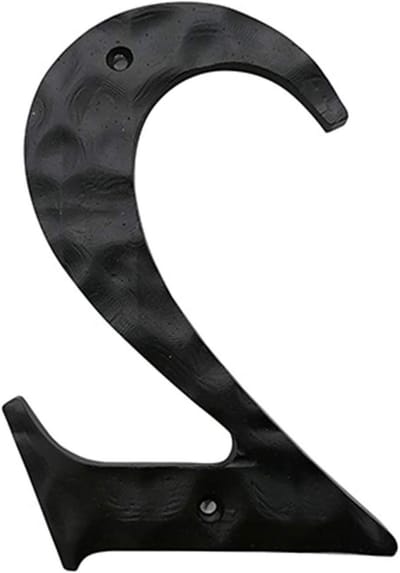 Huisnummer Metaal - Deurnummer Gietijzer - Huis Herkenbaar Maken - Modern 3D Design - 15cm Hoog - Zwart
