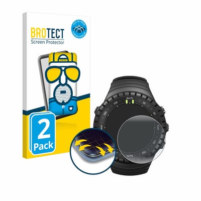BROTECT - Screenprotector voor Suunto Core All Black - Folie Beschermfolie matte volledig dekking 2 Stuks