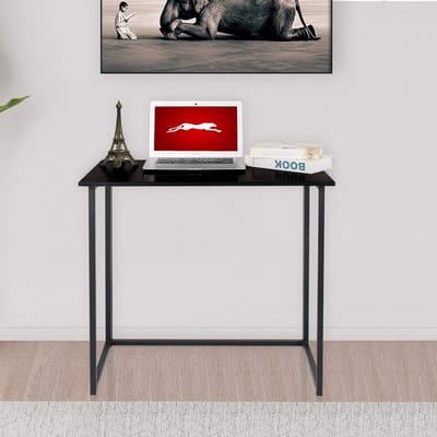 Opvouwbaar Bureau - Klaptafel Computertafel - Thuiswerken Kleine Ruimte - Geen Montage Vereist - 31.5 x 17.8 inch - Zwart