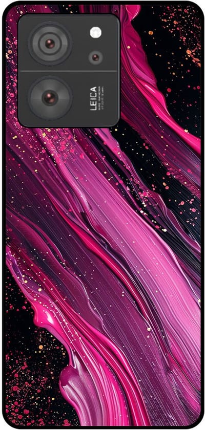 Smartphonica Telefoonhoesje Geschikt voor Xiaomi 13T / 13T Pro met marmer opdruk - TPU backcover case marble design - Paars Roze geschikt voor Xiaomi 13T;Xiaomi 13T Pro