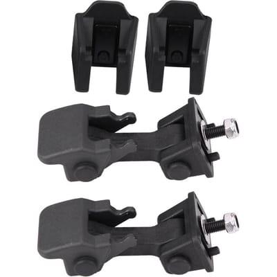 Paire de loquets de capot avant avec loquet de sécurité et support pour Jeep Wrangler TJ 97 06 black