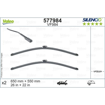 Wisserblad VALEO Silencio Xtrm 577984, 650/550mm, Voor, 2 Stuk