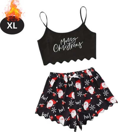 Bovista Kerst Pyjama - Dames - Kerstpyjama - Vrouwen - Slaapkleding Volwassenen - Set - Broek - Shirt - Christmas - Maat XL