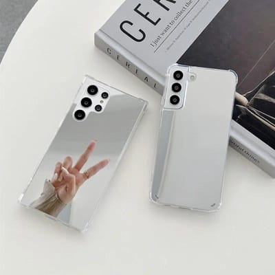 Spiegel Telefoonhoesjes Voor Samsung Galaxy S26 S25 S24 S23 S22 Note 20 Ultra A52 A53 A54 A55 Schokbestendig Achterkant For Galaxy S21 Plus&PC TPU