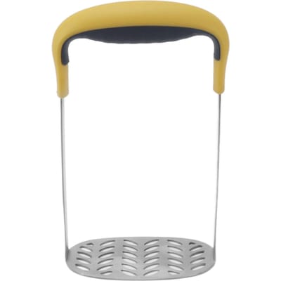 Voedselstamper Roestvrij Staal Handmatig Multifunctionele Aardappelstamper voor Fruit Groente Babyvoeding black