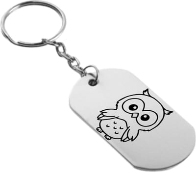 Akyol - uil sleutelhanger - Uil - familie vrienden - cadeau - 54 x 29mm