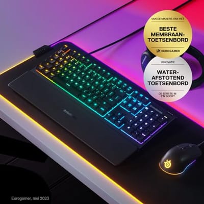Gaming Toetsenbord met 10-zone RGB Verlichting en Magnetische Polssteun - QWERTY Layout