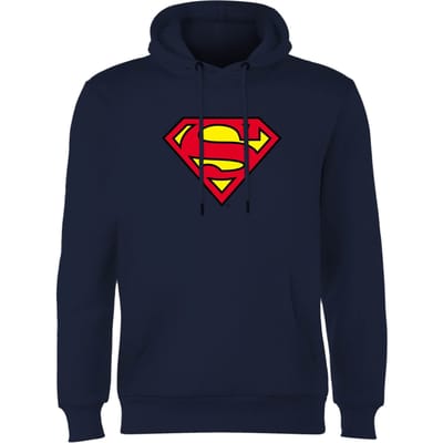 Official Superman Shield Hoodie - Navy - S