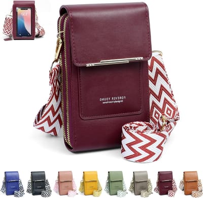 Dames Schoudertas van PU Leer, Verstelbare Telefoon Tas met Brede Schouderband, Perfect als Crossbody Tas voor Dagelijks Gebruik en Cadeaus