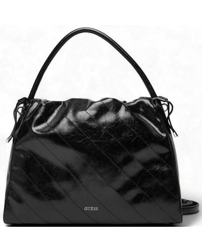 GUESS Schoudertas Shopper Amys Drawstring Tote Black Zwart