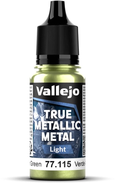 Vallejo Hobbyverf Acrylverf - 77115 True Metallic Metal - Light - Amber Groen - Acryl - Verf flesje - 1x 18 ml