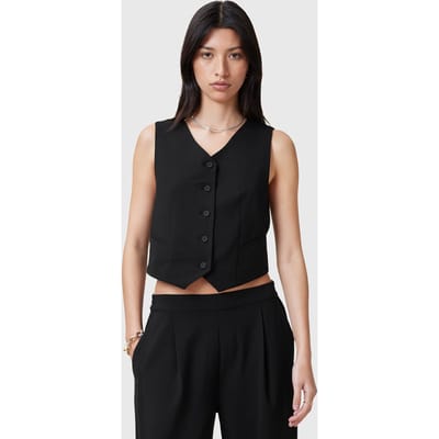 AllSaints Aleida Tri Waistcoat Black Maat: 2 | Gilets Outlet | Dames | Zwart