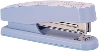 Nietmachine Kantoor - Mini Nietmachine Bureaunietmachine - Documenten Niet - Draaibaar Aambeeld - 25 Vellen - Blauw Assorti