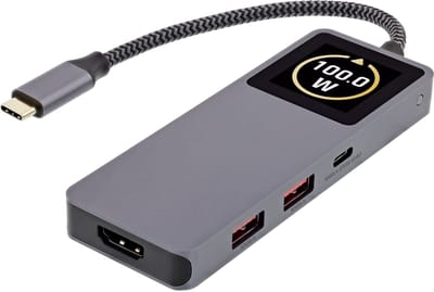 InLine USB-C naar HDMI 4K 60Hz, USB-A en USB-C PD 100W adapter | display | 0,15 meter