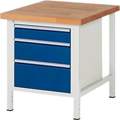 Werkbank serie 8159, 3 schuifladen, B 750 x D 900 x H 840 mm