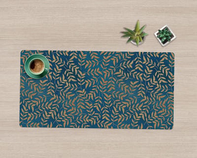 Coloray Bureau Onderlegger - Gouden bladeren Computer Mat - 90 cm x 45 cm - Veelkleurig Bureau Onderlegger - Bureau Pad - Bureau Mat - Bureaumat - Onderlegger Bureau