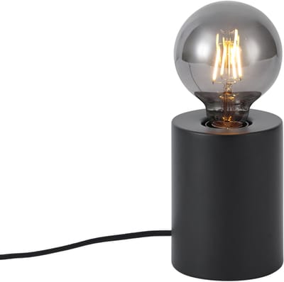 QAZQA cylinder - Moderne Tafellamp - 1 lichts - H 13 cm - Zwart - Woonkamer | Slaapkamer