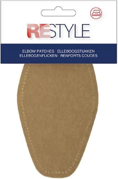 Restyle elleboogstukken suede Licht bruin/beige 9/5x18/5 cm.