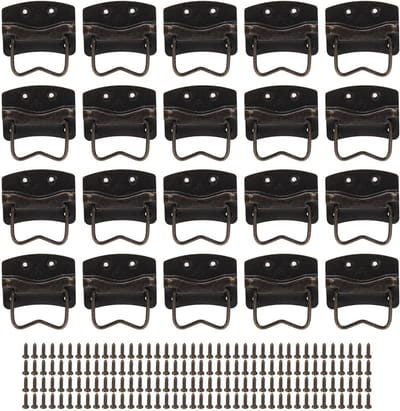 Antieke Houten Handgrepen voor Kisten en Lades - 20 Sets, Ideaal voor Dozen, Toolbox en Meubels