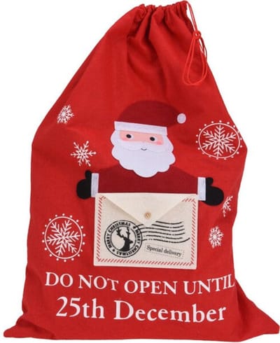 Home & Styling Kerst Cadeau zak Kerstman - 78cm - Rood