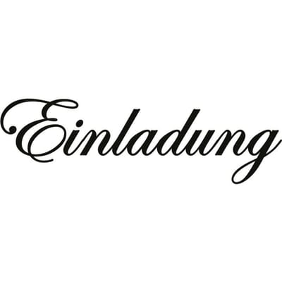 Houten stempel "Einladung"