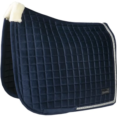 Horka - Zadeldek Equestrian Pro Velvet - Blauw - Pony DR