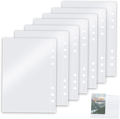 Set van 40 A5 Ringbanden, Transparante Plastic Mappen voor Foto's, Documenten en Kaarten