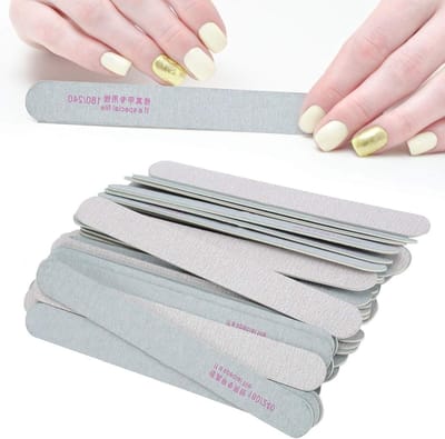 Complete Set van 50 Dubbelzijdige Vijlenset voor Gel Nagels - Perfect voor Thuis en Professionele Nagelsalons, 180/240 Grit