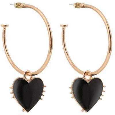 Mode Rode Liefde Hart Grote Hoepel Oorbellen Voor Vrouwen Gouden Kleur Hoepels Oorbellen Cirkel Oor Ringen Vintage Sieraden