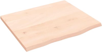 Massief Eikenhouten Tafelblad 60x50x2 cm - Ongelakt Vervangend Bovenblad
