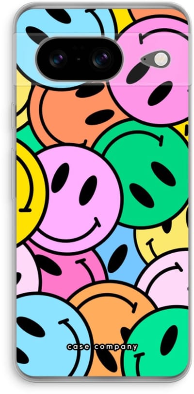 Case Company® - Hoesje geschikt voor Google Pixel 8 hoesje - Smiley N°1 - Soft Cover Telefoonhoesje - Bescherming aan alle Kanten en Schermrand
