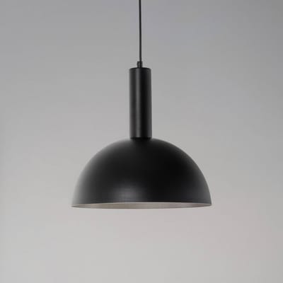 SIGMA Vitrum cupola M hanglamp, zwart, halfrond, Ø 30 cm