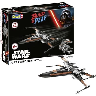 Revell Modelbouwpakket Ruimtevaart - 06564 Build - Play - Poe#039 X-wing Fighter - Star Wars - met Geluid - voor Kids Plastic - 1:78 - Modelbouw