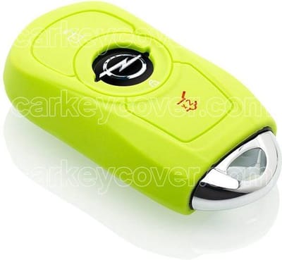 Autosleutel Hoesje geschikt voor Opel - SleutelCover - Silicone Autosleutel Cover - Sleutelhoesje Lime groen