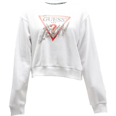 Guess - Maat M CN ICON SWEATSHIRT Dames Sweater - Wit