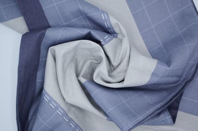 100% Katoen-Anti-allergie-Kussenslopen-48x74cm-Set van 2-Blauw/Grijs