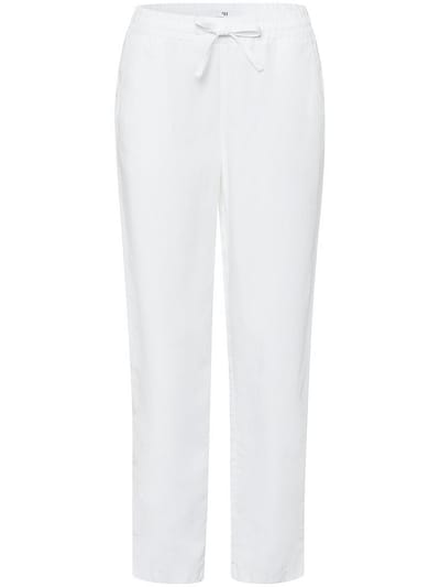 Enkellange broek Van Peter Hahn wit