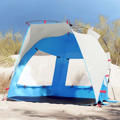 vidaXL - Strandtent - 2-persoons - waterdicht - snelontgrendeling - azuurblauw