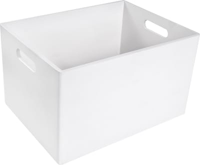 Creative Deco XXL Grote Houten Doos Kist Wit | 39 x 29 x 23 cm | met Handgrepen | Kerst, Kerstmis Cadeau