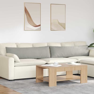 vidaXL - Zitkussens - 2 - st - Stof - Lichtgrijs - 145 - x - 40 - cm