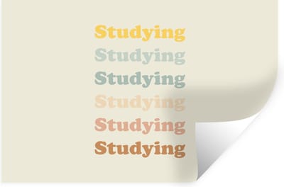 Muurstickers - Sticker Folie - Quotes - Studenten - Studeren - Motivatie - 30x20 cm - Plakfolie - Muurstickers Kinderkamer - Zelfklevend Behang - Zelfklevend behangpapier - Stickerfolie