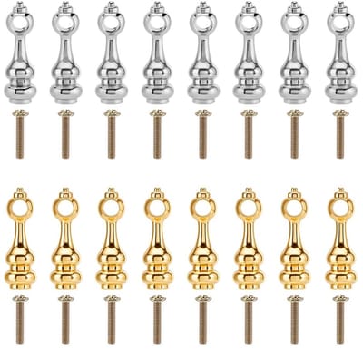 Dailygoods- Meubels Connectoren Duurzaam - 16 Stuks - Metalen Spindels - Kastknoppen - Glazen Balustrade - Dressoir Hardware - 38x12 mm - Meubelknoppen