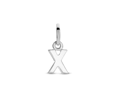 Zilver Gerhodineerde Hanger letter X 1333764