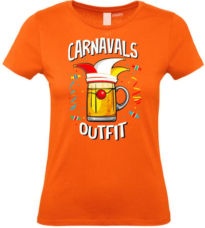 Dames t-shirt Carnavals Outfit | Carnavalskleding dames | Carnaval Kostuum | Foute Party | Oranje Dames | maat XS