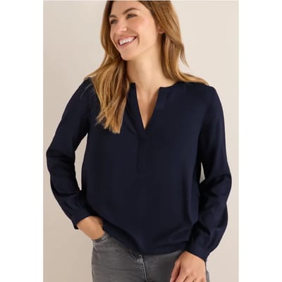 Blouse met gespleten hals