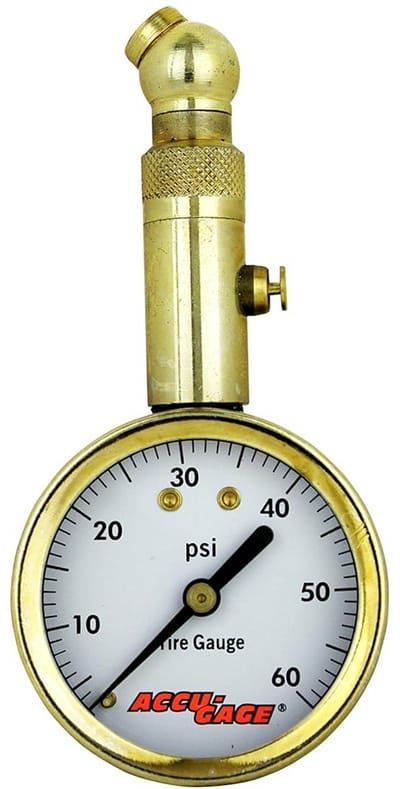 Precisie Bandenspanningsmeter 0-60 PSI met Draaibare Luchtkoppeling voor Auto Motorfiets Vrachtwagen