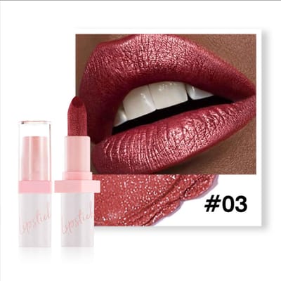 NAXSIR Metallic Glinsterende Lippenstift - Verbluffend! Met Luxueus Matte Finish & Lipglaze - Crèmige, Volledig Dekkende Formule, Zeer Hydraterend voor Zacht, Glanzende Lippen