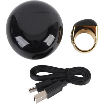 Compteur Bague Intelligente Alliage de Zinc Bague Tasbih Intelligente IP67 Numérique Rechargeable Compteur de Doigt Prière 18mm / 0.71in